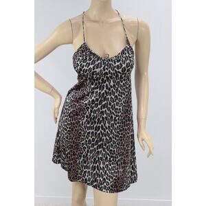 Vintage Vanity Fair Short Nightgown S Cheetah Animal Print Sexy Cave Woman USA